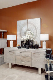 Orsina Callie Black And Silver Large Pedestal Vase. - thumbnail 4