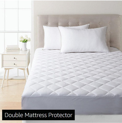 Ameha Mattress Protector Deep 30Cm Fitted Stretch Skirt Quilted Mattress Microfiber Fitted Mattress Cover Double (135X190Cm) - image 1