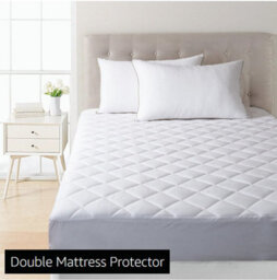 Ameha Mattress Protector Deep 30Cm Fitted Stretch Skirt Quilted Mattress Microfiber Fitted Mattress Cover Double (135X190Cm) - thumbnail 1