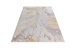 Stratus Interiors Blossom Large Living Room Rug Gold Swirls 200 X 290 Cm - Cream / Grey / Gold / Beige - Medium - thumbnail 2