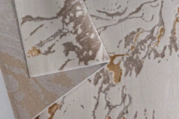 Stratus Interiors Blossom Large Living Room Rug Gold Swirls 200 X 290 Cm - Cream / Grey / Gold / Beige - Medium - thumbnail 4