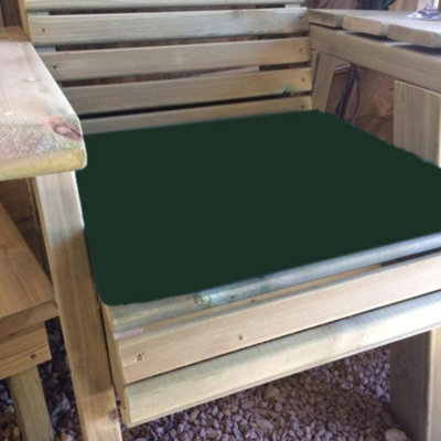 Buttercup Farm Waterproof Seat Pads - Single Green Cushion - Outdoor Cushion For Garden Furniture - image 1