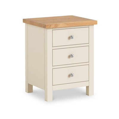Farro Xl Cream Bedside Table Fully Assembled - By Roseland Furniture - image 1