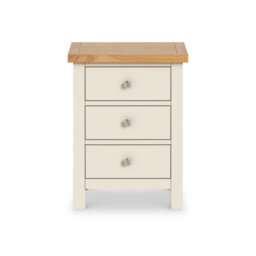 Farro Xl Cream Bedside Table Fully Assembled - By Roseland Furniture - thumbnail 3