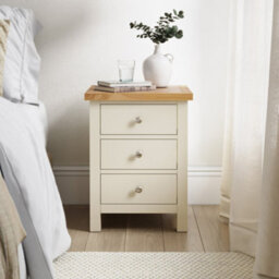 Farro Xl Cream Bedside Table Fully Assembled - By Roseland Furniture - thumbnail 2