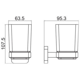 Brass Glass Tumbler Bathroom Toothbrush Products Wall Mounted Modern Holder - thumbnail 2