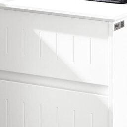 Sobuy Bzr110-W, Laundry Cabinet Laundry Chest Bathroom Storage Cabinet,white,w40Xd39Xh85 - thumbnail 9