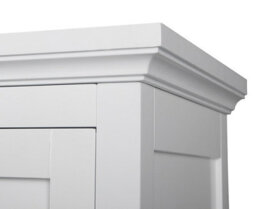 Teamson Home Bathroom Standing Corner Cabinet, Wooden Cabinet With Shutter Door, Bathroom Storage - thumbnail 8