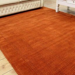 Terracotta Simple And Stylish Wool Plain Handmade Modern Rug For Living Room And Bedroom-68 X 240Cm (Runner) - thumbnail 5