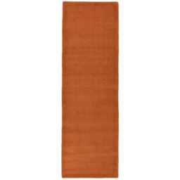 Terracotta Simple And Stylish Wool Plain Handmade Modern Rug For Living Room And Bedroom-68 X 240Cm (Runner) - thumbnail 7