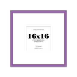 "16X16"" Purple Picture Frame - 16X16"" Square Frame With 12X12"" Mount For 16X16""/12X12"" Pictures Moderrn Style Thin Edge, 1 Pack" - thumbnail 1