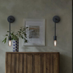 Modern Black Wall Light Led Bulb Vertical Wall Sconce Metal Industrial Minimalist Lamp Without Bulb - thumbnail 5