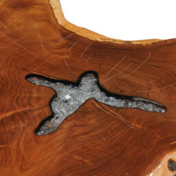 Walplus Coffee Table 70X45 Cm Solid Teak Wood And Polyresin - thumbnail 5