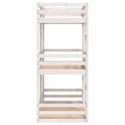Berkfield Triple Bunk Bed Without Mattress White 90X200 Cm Solid Wood Pine - thumbnail 6