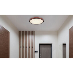 Luminosa Lighting Luminosa Sammi 42Cm Integrated Led Semi Flush Ceiling Light White Brown Led 3000-6000K - thumbnail 8
