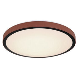 Luminosa Lighting Luminosa Sammi 42Cm Integrated Led Semi Flush Ceiling Light White Brown Led 3000-6000K