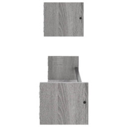 Berkfield Wall Shelves With Bars 2 Pcs Grey Sonoma 80X16X14 Cm - thumbnail 5