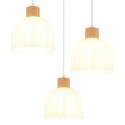 Luminosa Lighting Luminosa Swanson Cluster Pendant Ceiling Light Matt White, Glass Opal Shades, 3X E27 - thumbnail 4