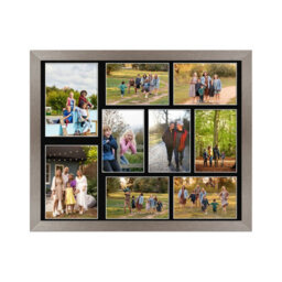 AK Frames 20X16 Aluminum Modern Multi Photo Frame With Black Mount - Holds 9 Apertures (2X) 7X5, (7X) 6X4 Photos - thumbnail 1