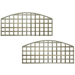 Premier Garden Supplies Arch Top Wooden Trellis Panel 6Ft X 2Ft (3 Pack) Standard Square Lattice Fencing Topper Extension For Climbing Plant Support - thumbnail 9
