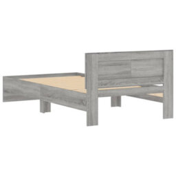 Berkfield Bed Frame Without Mattress With Headboard Grey Sonoma 100X200 Cm - thumbnail 7