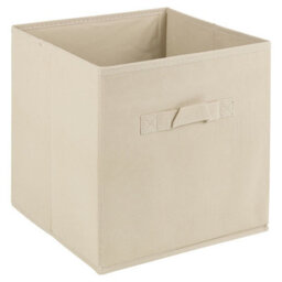 Urbn-Living Urbnliving Height 128Cm Tall Wooden White 7 Cube Bookcase With Beige Drawers Shelving Display Storage Unit Cabinet Shelves - thumbnail 2