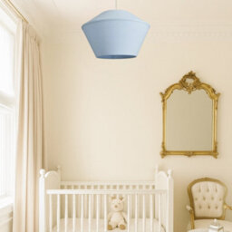 CGC Lighting Cgc Celest Pastel Blue Spherical Cotton Fabric 30Cm Lampshade - thumbnail 4