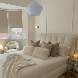 CGC Lighting Cgc Celest Pastel Blue Spherical Cotton Fabric 30Cm Lampshade - thumbnail 3