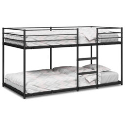 Berkfield Strong Bunk Bed Without Mattress Black 90X200 Cm Steel
