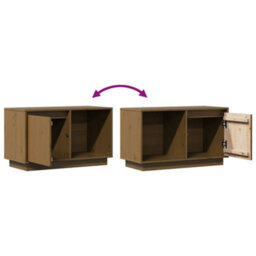 Walplus Tv Cabinet Honey Brown 74X35X44 Cm Solid Wood Pine - thumbnail 8