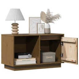 Walplus Tv Cabinet Honey Brown 74X35X44 Cm Solid Wood Pine - thumbnail 3