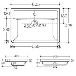 Plum&clay Eden Light Oak Floor Standing Vanity Unit With Ceramic Basin (W)600mm - thumbnail 9