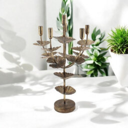 Minster Candle Holder - Metal - L34 X W36 X H57 Cm - Gold - thumbnail 4