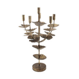 Minster Candle Holder - Metal - L34 X W36 X H57 Cm - Gold