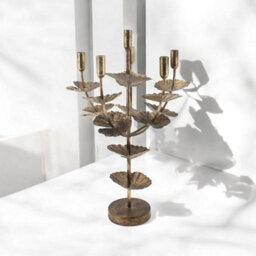 Minster Candle Holder - Metal - L34 X W36 X H57 Cm - Gold - thumbnail 3