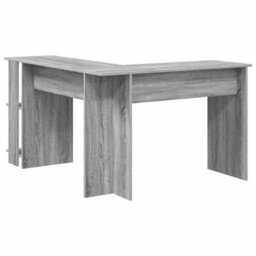 Berkfield Modern Corner Desk With Storage Grey Sonoma 140X113,5X75Cm - thumbnail 7