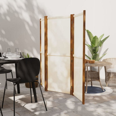 Berkfield 3-Panel Room Divider Cream White 210X180 Cm - image 1