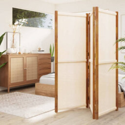 Berkfield 3-Panel Room Divider Cream White 210X180 Cm - thumbnail 3