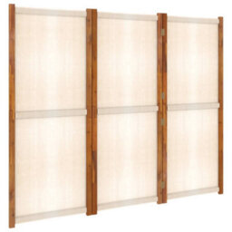 Berkfield 3-Panel Room Divider Cream White 210X180 Cm - thumbnail 2