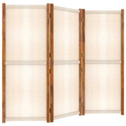 Berkfield 3-Panel Room Divider Cream White 210X180 Cm - thumbnail 4