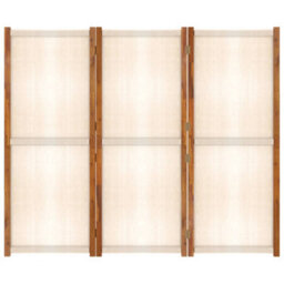 Berkfield 3-Panel Room Divider Cream White 210X180 Cm - thumbnail 6