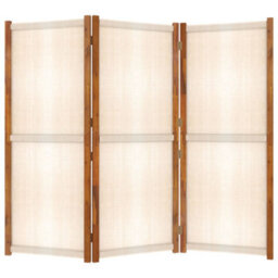 Berkfield 3-Panel Room Divider Cream White 210X180 Cm - thumbnail 5