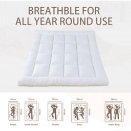 Hotel Quality Mattress Topper 10Cm 4Inch Thick Deep Toppers Small Double 190Cmx122Cm - thumbnail 4