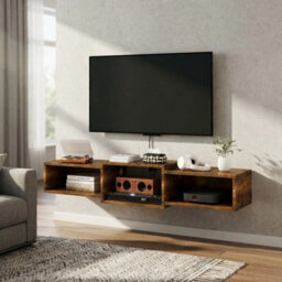 Space-Saving Wall Mounted Tv Stand With Cable Management - thumbnail 6