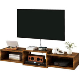 Space-Saving Wall Mounted Tv Stand With Cable Management - thumbnail 1