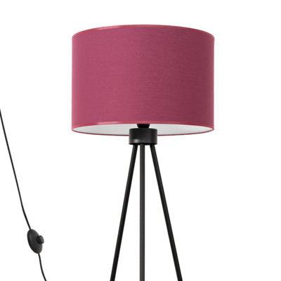 Luminosa Lighting Luminosa Nevia Tripod Floor Lamp Burgundy, Black 1X E27 - image 1