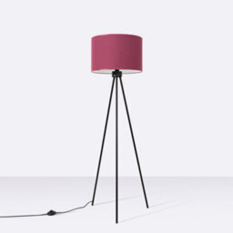 Luminosa Lighting Luminosa Nevia Tripod Floor Lamp Burgundy, Black 1X E27 - thumbnail 3