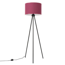 Luminosa Lighting Luminosa Nevia Tripod Floor Lamp Burgundy, Black 1X E27 - thumbnail 2