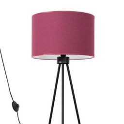 Luminosa Lighting Luminosa Nevia Tripod Floor Lamp Burgundy, Black 1X E27 - thumbnail 1