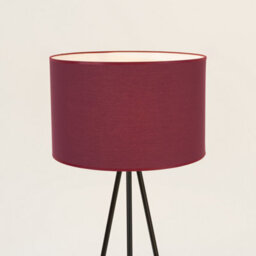 Luminosa Lighting Luminosa Nevia Tripod Floor Lamp Burgundy, Black 1X E27 - thumbnail 6